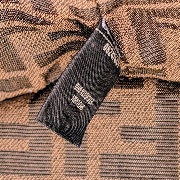 Fendi Step Out Bucket Bag Straw and Zucca Canvas Medium with Rare Strap - Picture 13 of 16